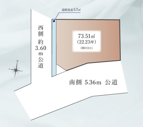 画像：■区画図■　土地価格1億4880万円、土地面積79.21㎡ 都立大学に住まう、南西角地の開放感ある邸宅地新規登場！